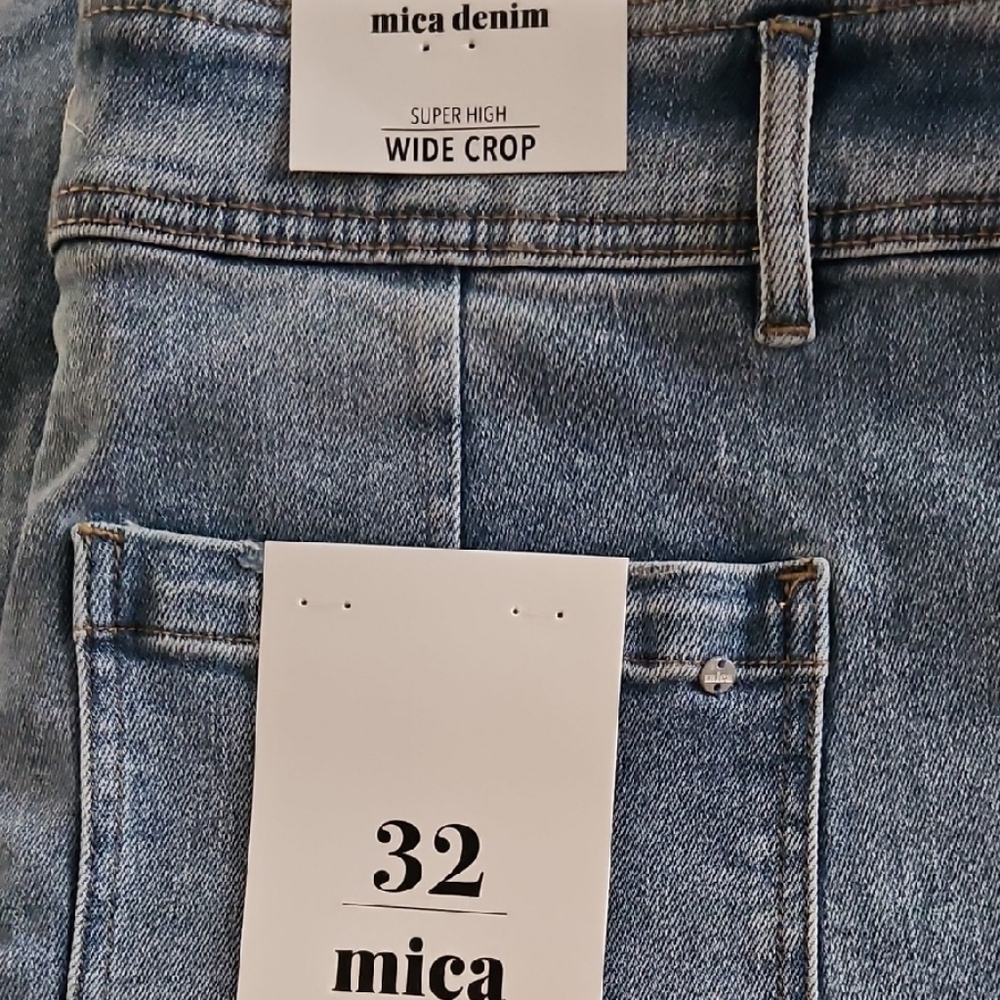 Mica Denim High Waist Wide Crop Jeans